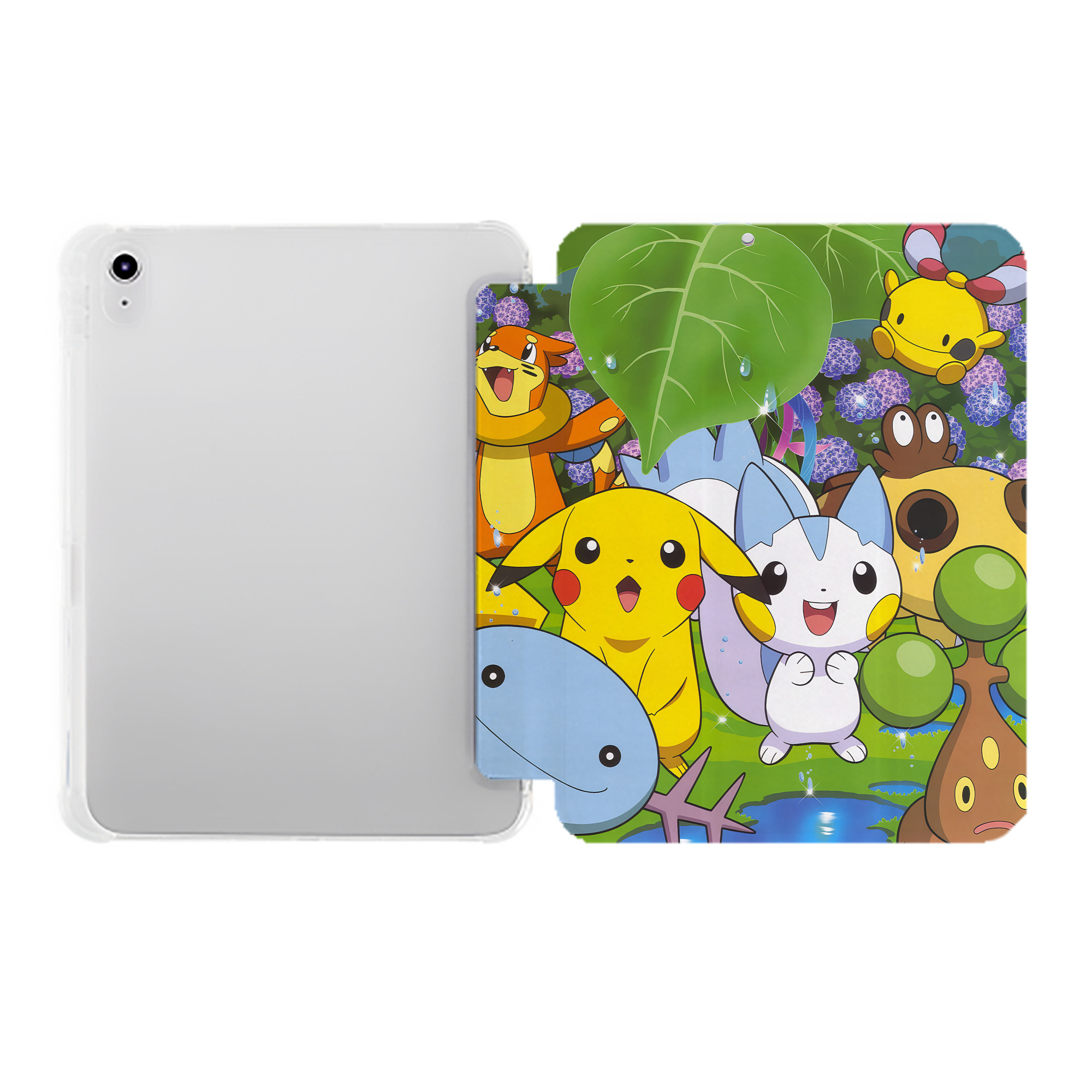 （画像用） ポケットモンスター Pokémon IPad ケース ペン収納付き 三つ折りスタンド PUレザー×シリコン 対応機種9.5/10.5/10.9インチ